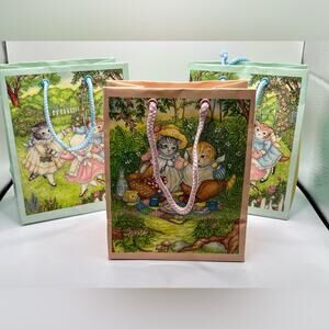 1990 Kitty Cucumber gift bags, set of 3, never used
